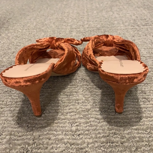 Loeffler Randall terra cotta velvet knot sandals - Picture 3 of 4